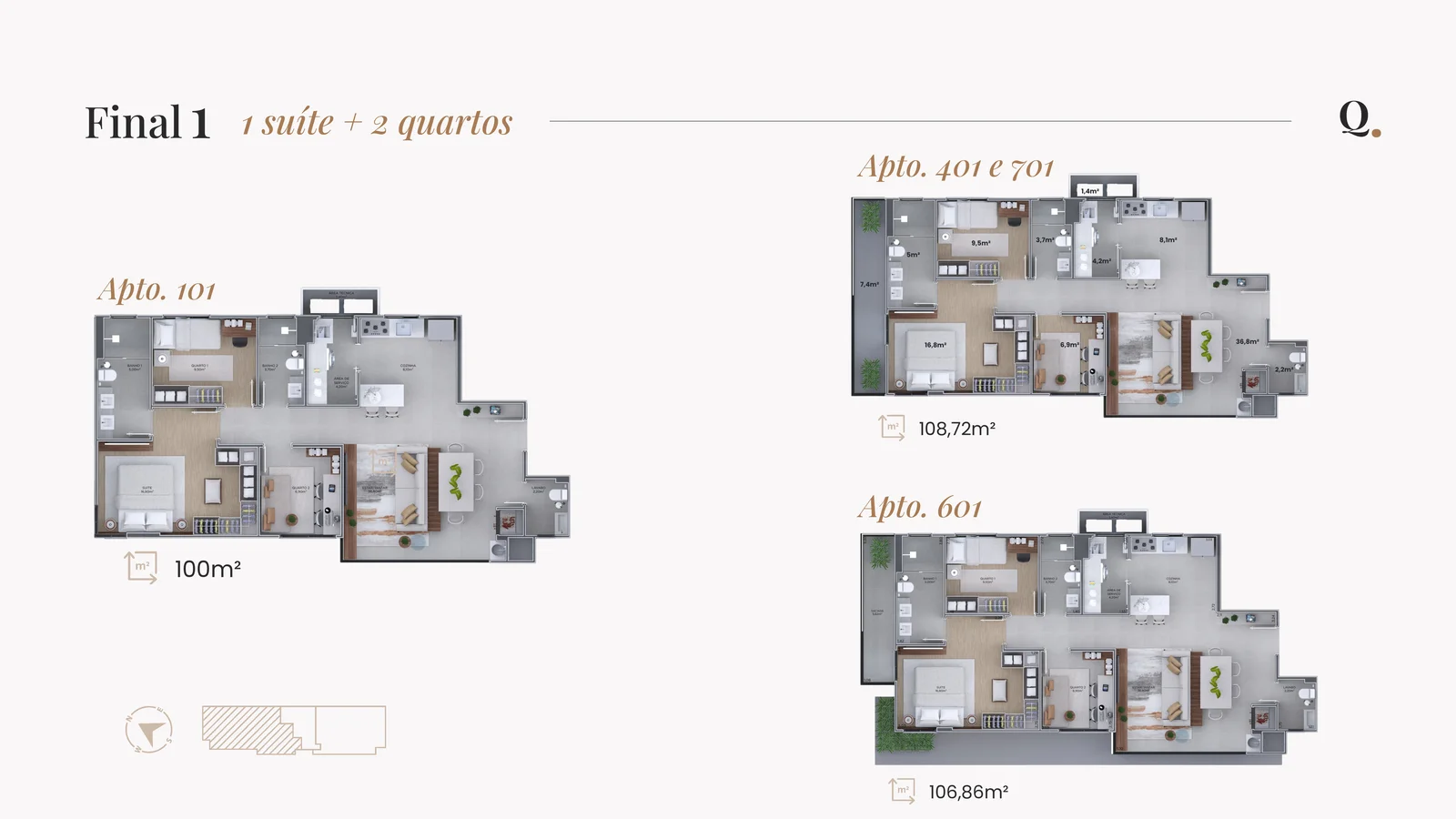 Planta Apartamento Tipo 1